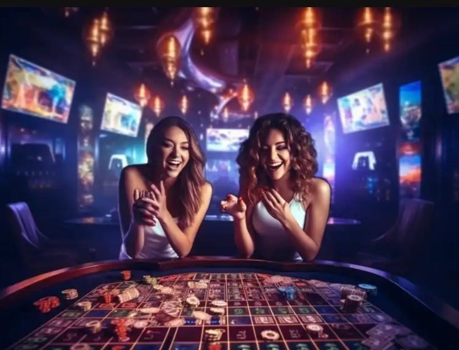 Playtech roulette wheel with visible numbers and betting table layout
